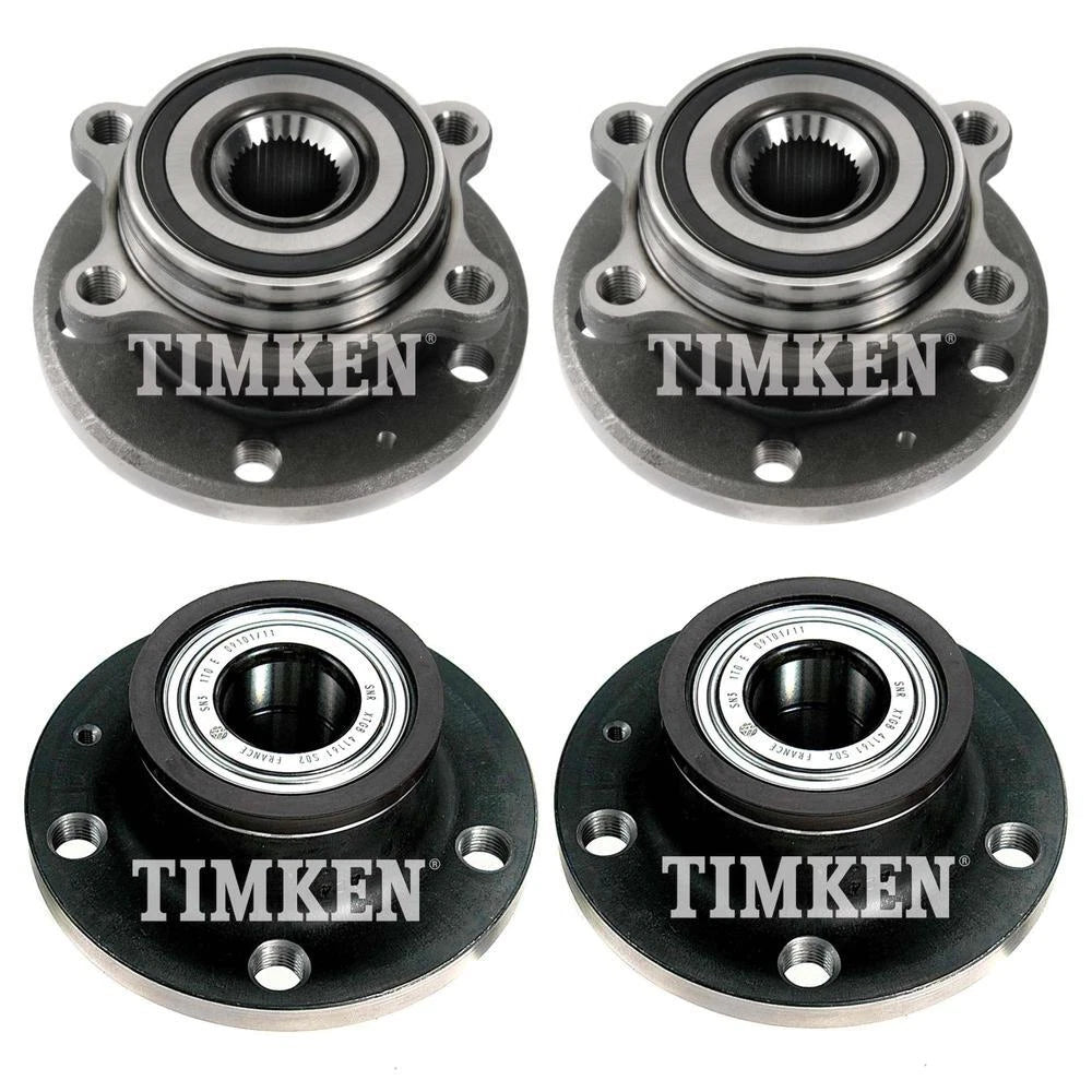 Set of 2 Wheel Bearing & Hubs for Audi Q3, TT, VW Beetle, CC, Jetta, Passat, Tiguan