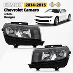 Halogen Headlight Set for Chevrolet Camaro (2014–2015) w/ Bulb Right+Left Pair