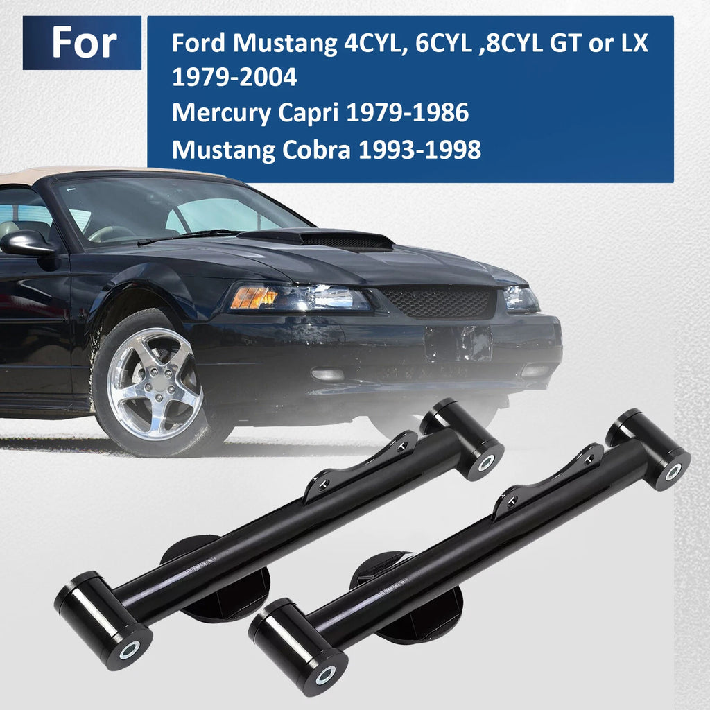 Set of 2 Rear Upper & Lower Tubular Control Arms for Ford Mustang (1979–2004)