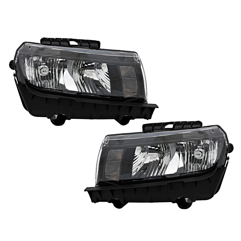 Halogen Headlight Set for Chevrolet Camaro (2014–2015) w/ Bulb Right+Left Pair