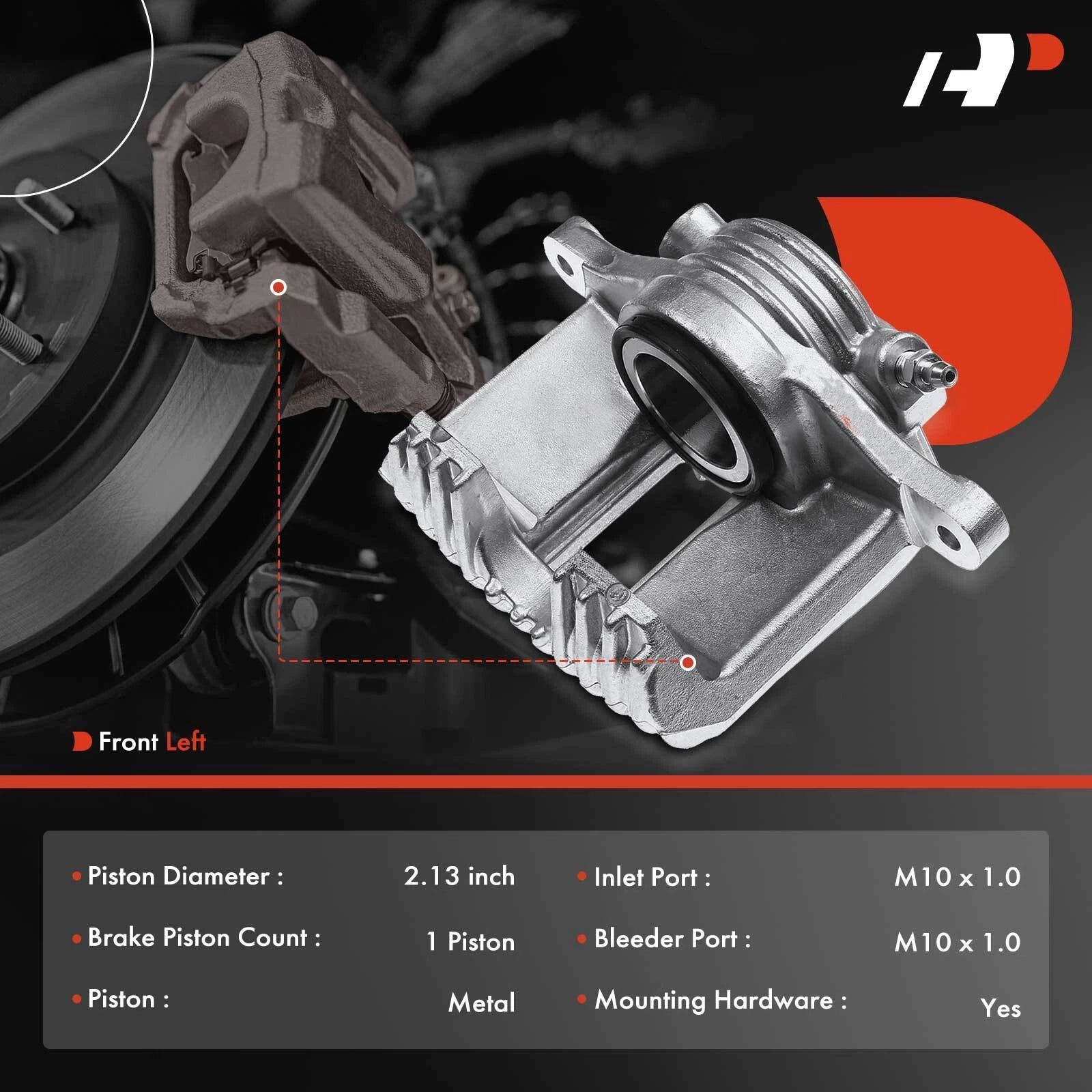 Front Left Disc Brake Caliper for Chevy Corvette (1984-1987)