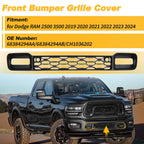 Front Bumper Grille Cover for Dodge RAM 2500 3500 (2019–2024) No. 68384294AA
