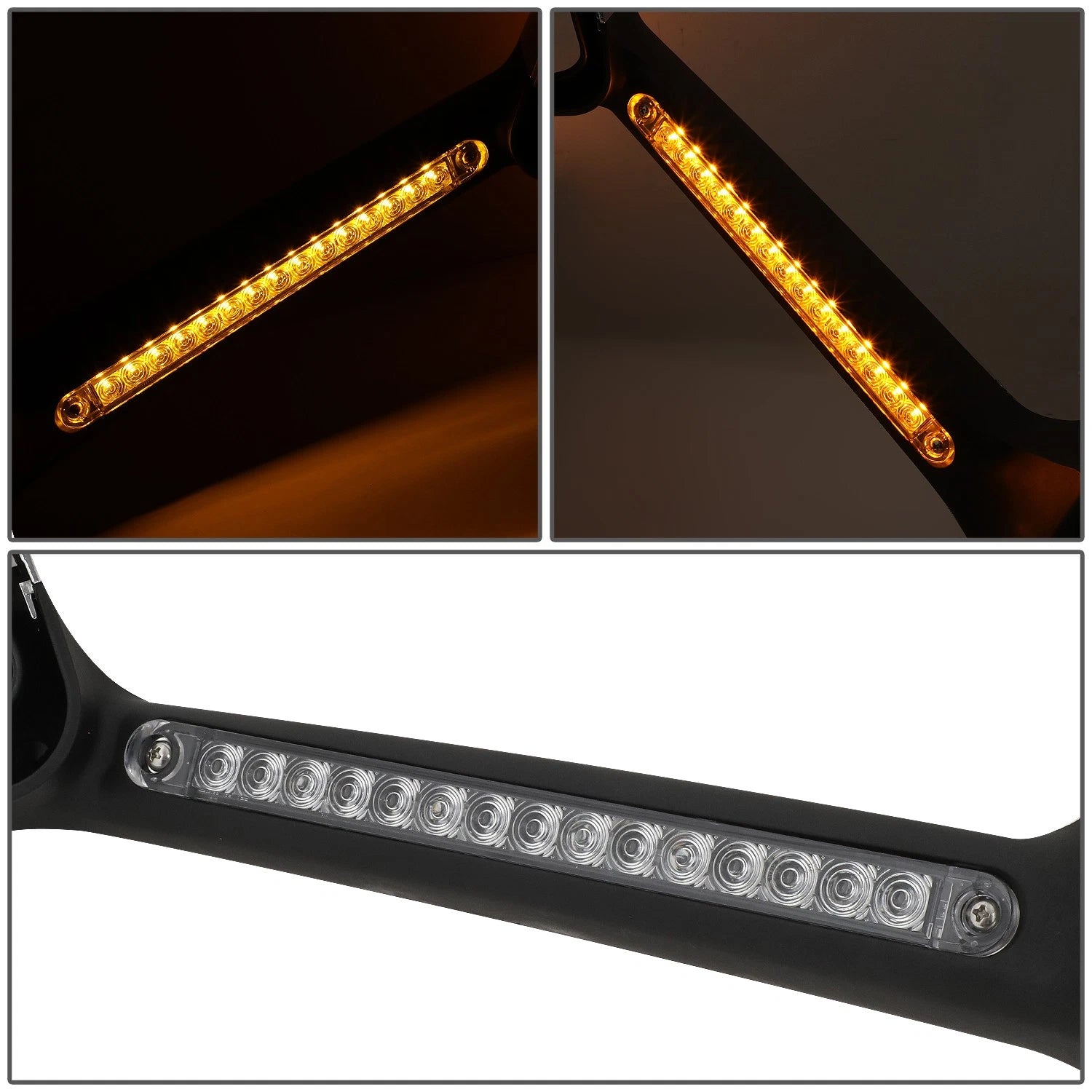 Sequential LED Turn Signal Hood Mirrors for International MV HV LT (2018–2022)