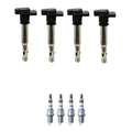 Set of 4 Ignition Coils & NGK Iridium Spark Plugs for Audi A3 A4 A5 A6 Golf (2006–2016)