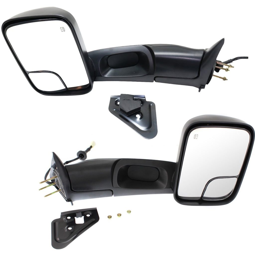 Set of 2 Flip-Up Power Heated Towing Mirrors for Dodge RAM 1500 2500