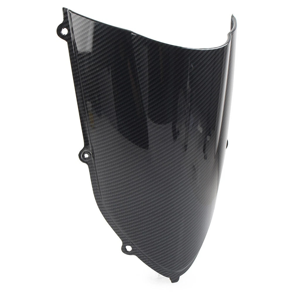 Black Carbon Fiber ABS Windshield Shield for Kawasaki ZX10R (2004–2005)