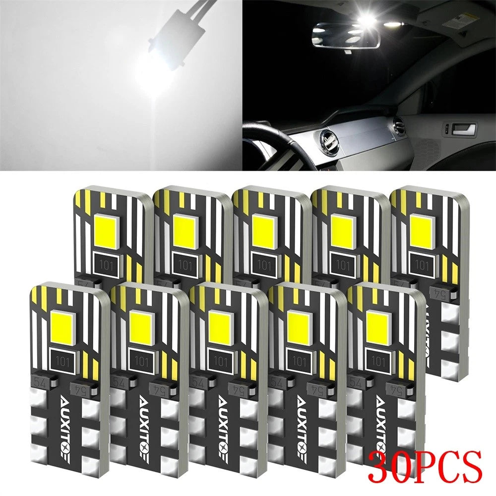 30x LED License Plate Light Bulbs for AUXITO T10 168 194
