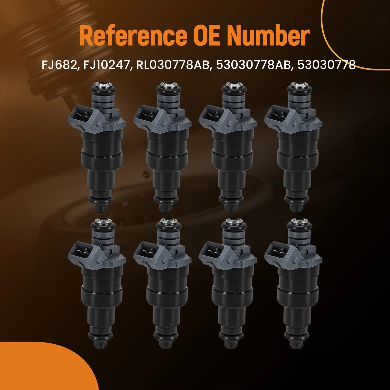 Set of 8 Fuel Injectors for Jeep Cherokee/Wrangler (1996–2002)