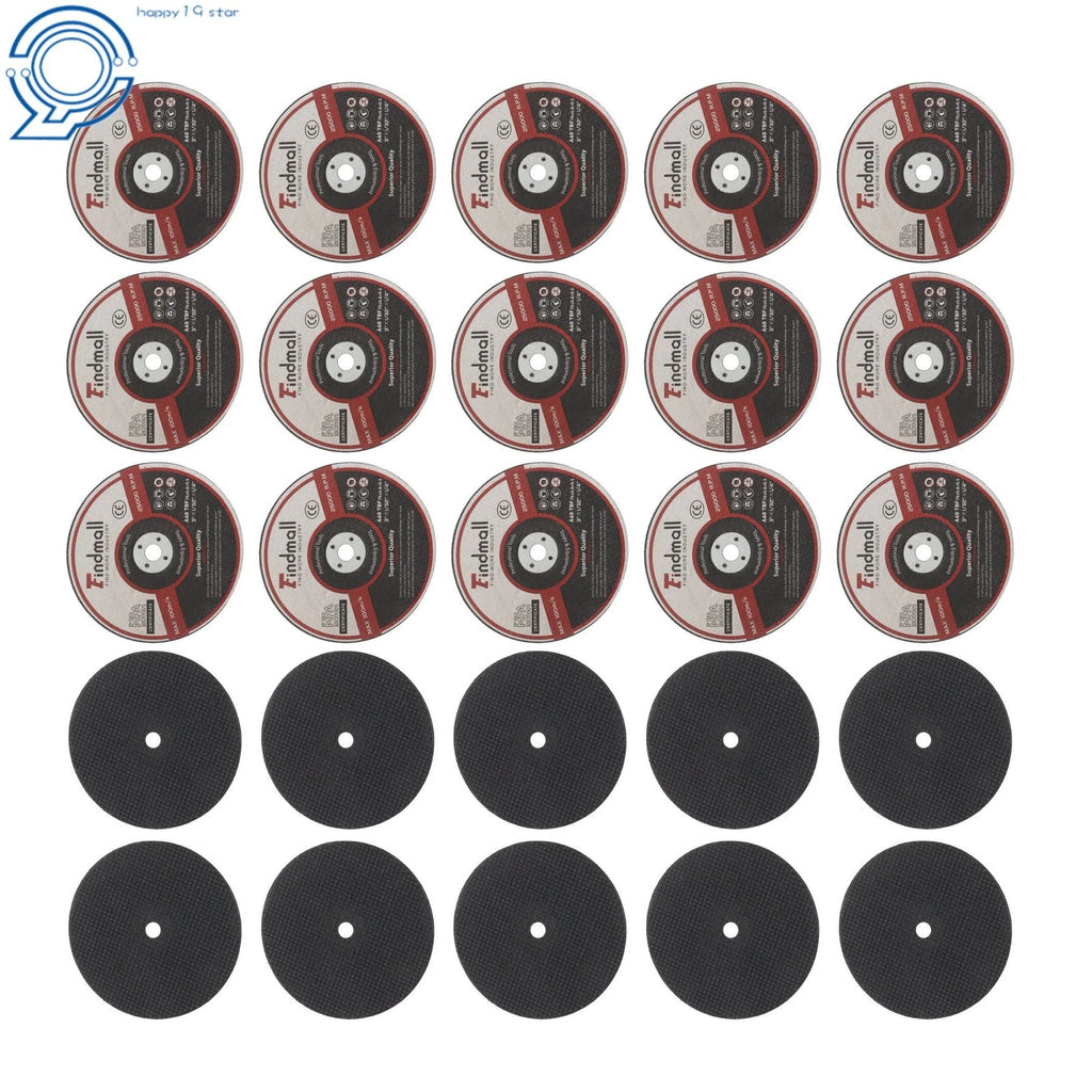 25 Pcs Metal Stainless Steel Cut Off Wheels for Die Grinders (3"x1/32"x1/4")