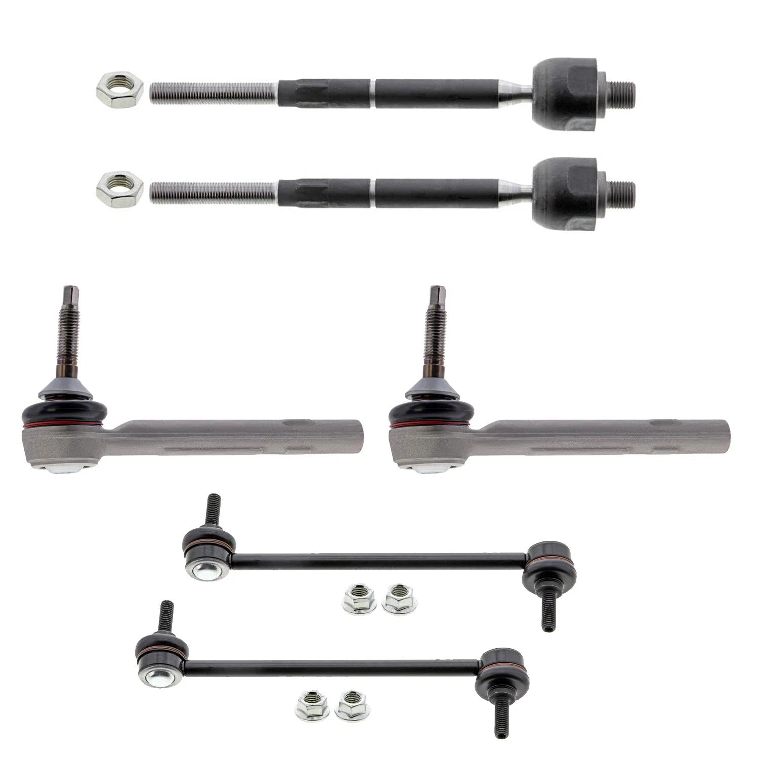 Set of 4 Mevotech Supreme Tie Rod Ends & Sway Bar Links for Tesla S (2012–2023)