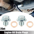 Set of 2 M12x1.25 Oil Drain Plug with Washer 90341-12012 for Toyota