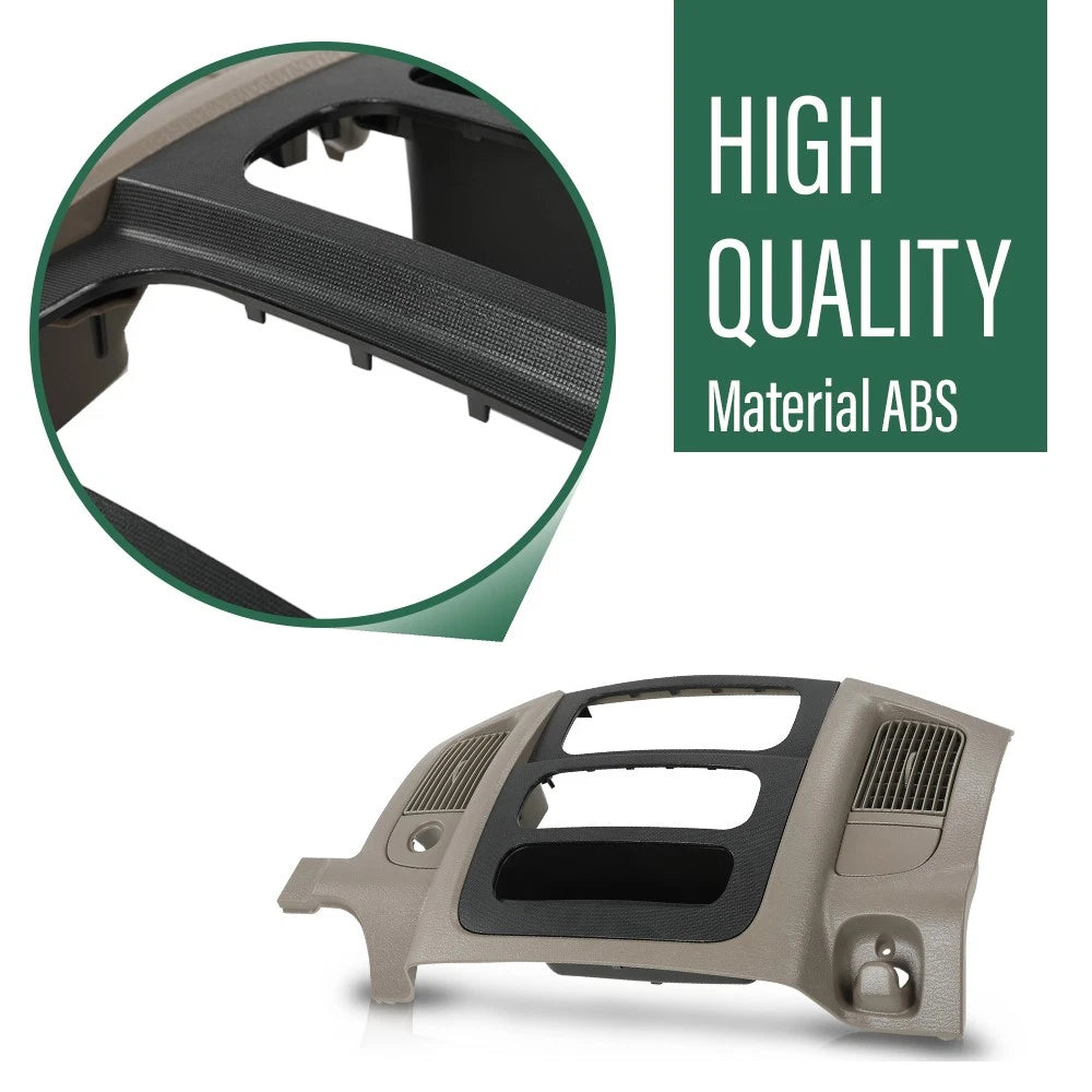 Dash Radio Bezel Climate Trim Panel for Dodge Ram (2002–2005) Beige