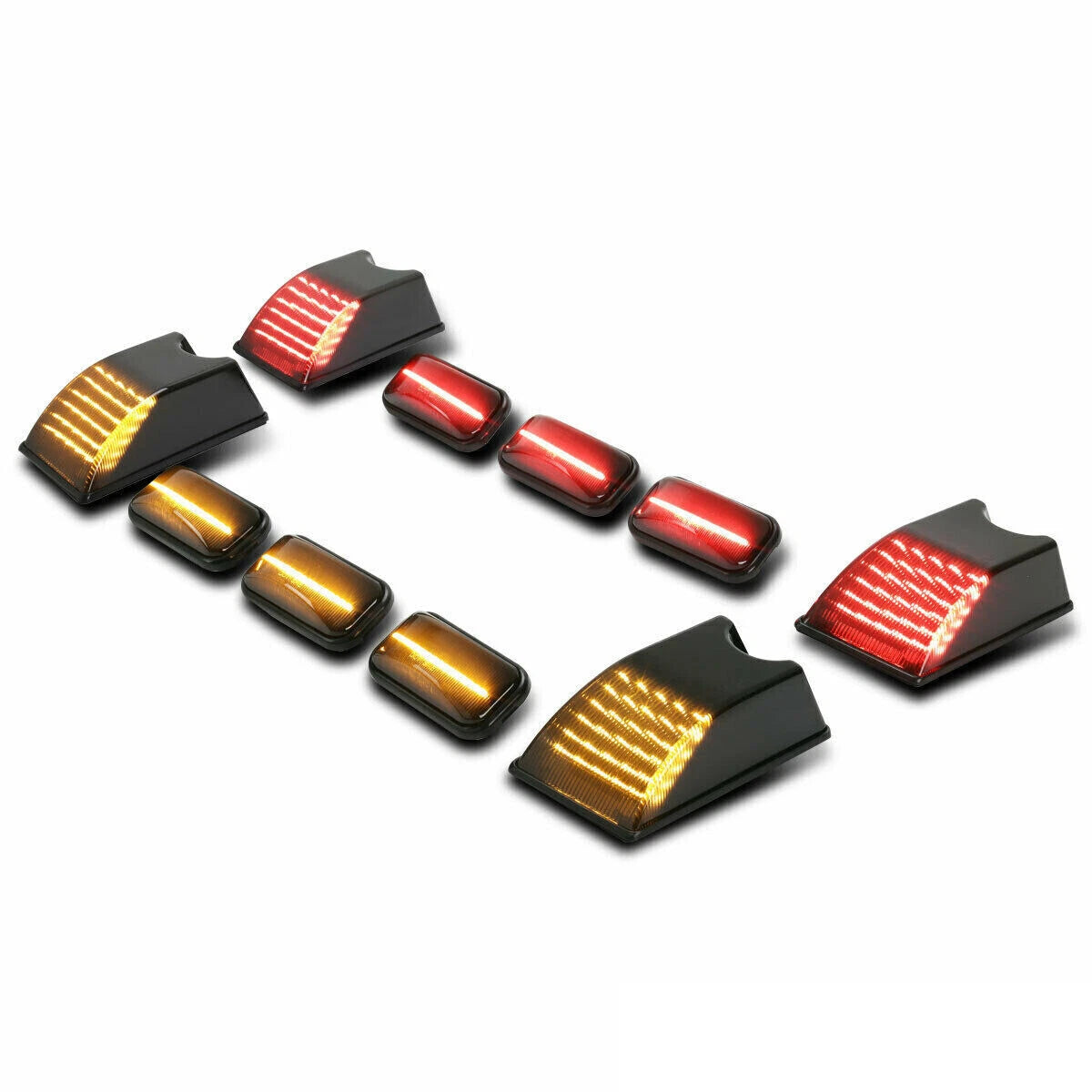 10PCS Set LED Cab Roof Marker Lights for Hummer H2 (2003–2009)