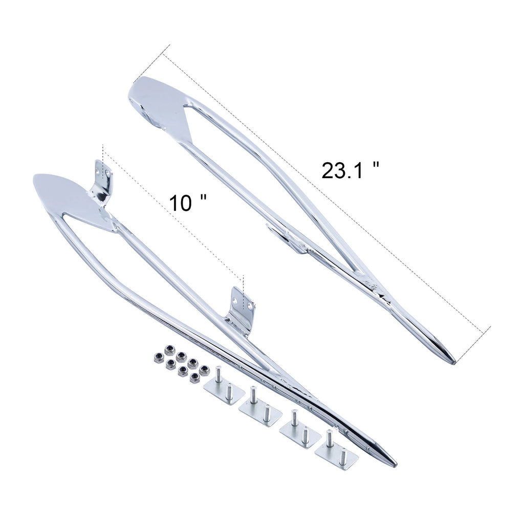 Chrome Saddlebag Trim Guard Rail for Indian Chieftain Classic Roadmaster (2014–2023)