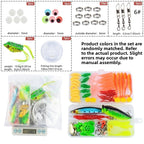 80 Piece Assorted Fishing Lure Kit with Spoons, Soft Baits, Hooks & Tackle Box