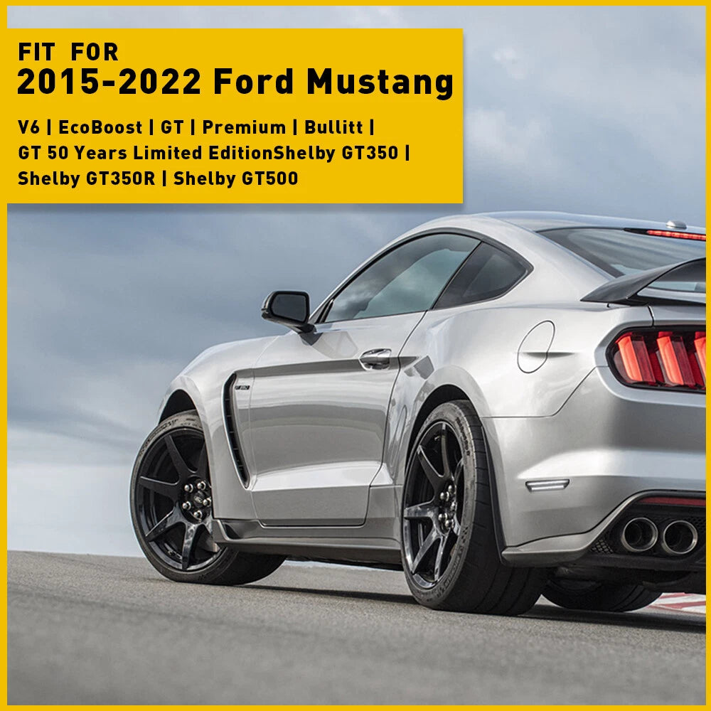 2X White Smoked Rear LED Bumper Side Markers for Ford Mustang (2015–2022)