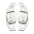 Silver Steering Wheel Paddle Shifter Extensions for VW Tiguan Golf 7 Passat