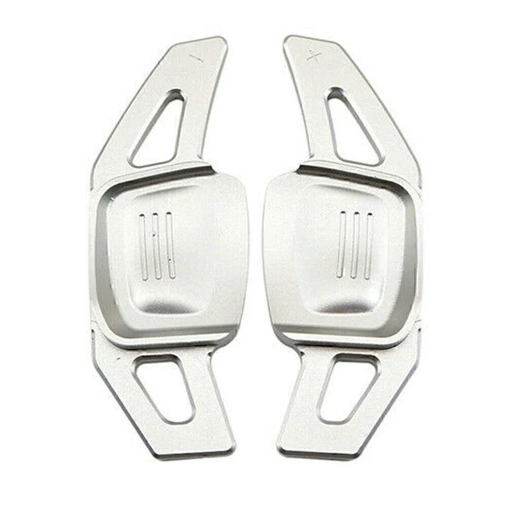 Silver Steering Wheel Paddle Shifter Extensions for VW Tiguan Golf 7 Passat