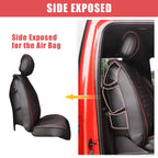 Set of 5 Front Rear Seat Covers for Ford F-150 Crew Cab (2009–2023) Black Red
