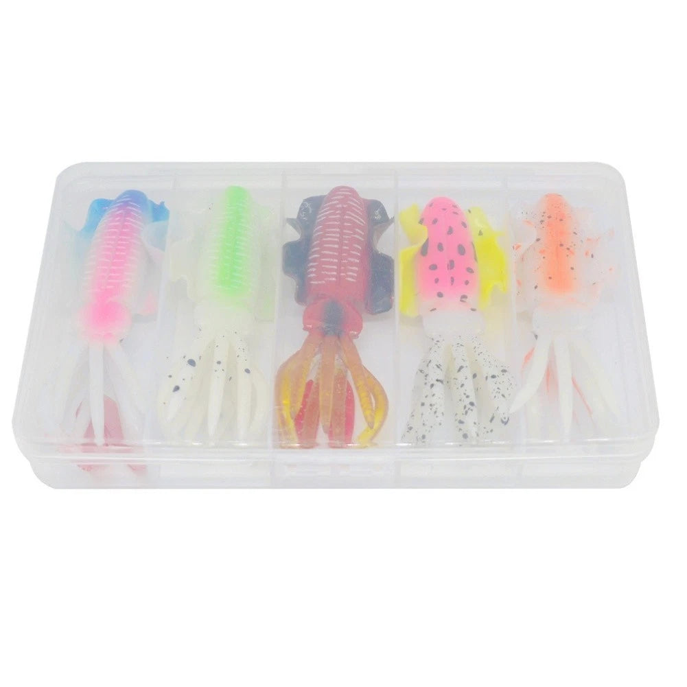 Squid Lure Jigging Bait for Fishing (Lifelike Design, Soft PVC)