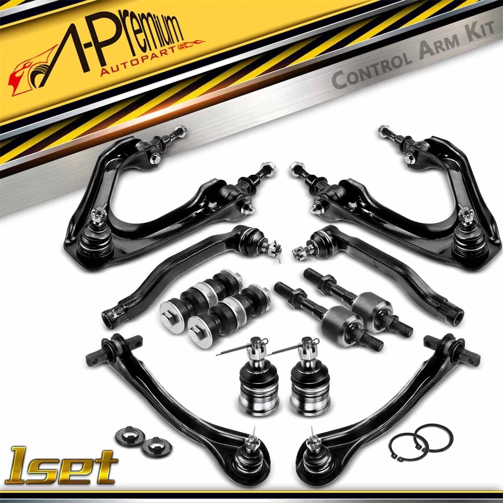 Set of 12 Front & Rear Control Arm Sway Bar Links for Honda Accord (1990–1993)