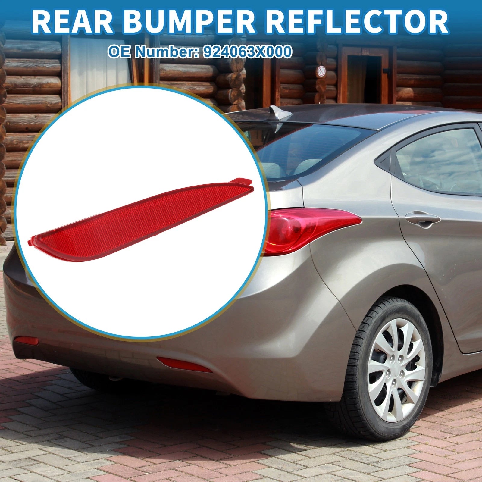 Rear Right Bumper Reflector No. 924063X000 for Hyundai Elantra (2011–2013)