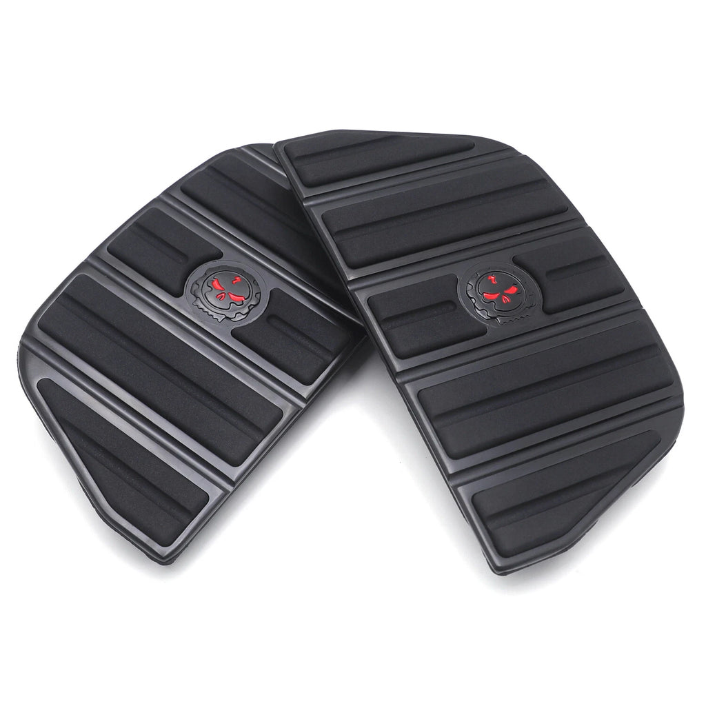 Black Gear Skull Passenger Footboard for Harley Touring/Softail (1987–2015)