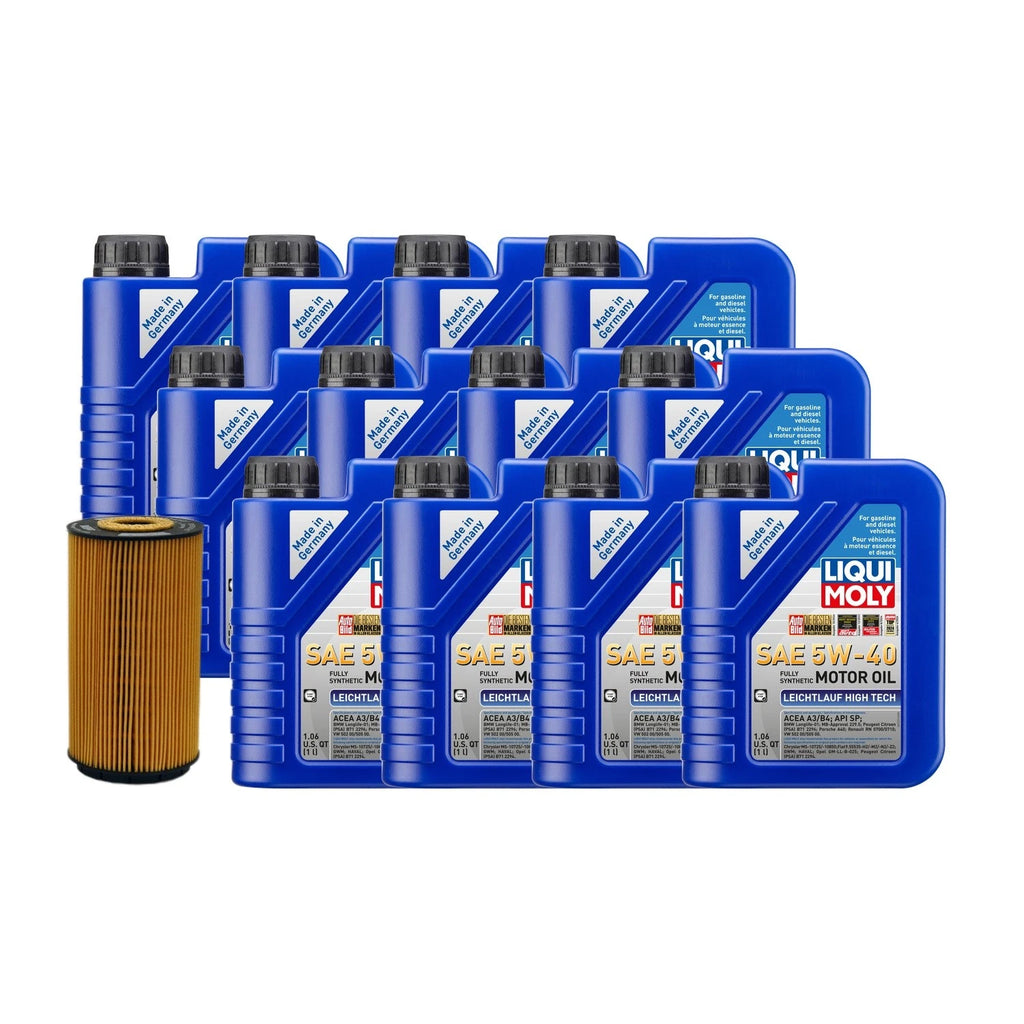 Oil Change Kit 12L Liqui Moly Leichtlauf 5W-40 for Audi CEJA/CTNA