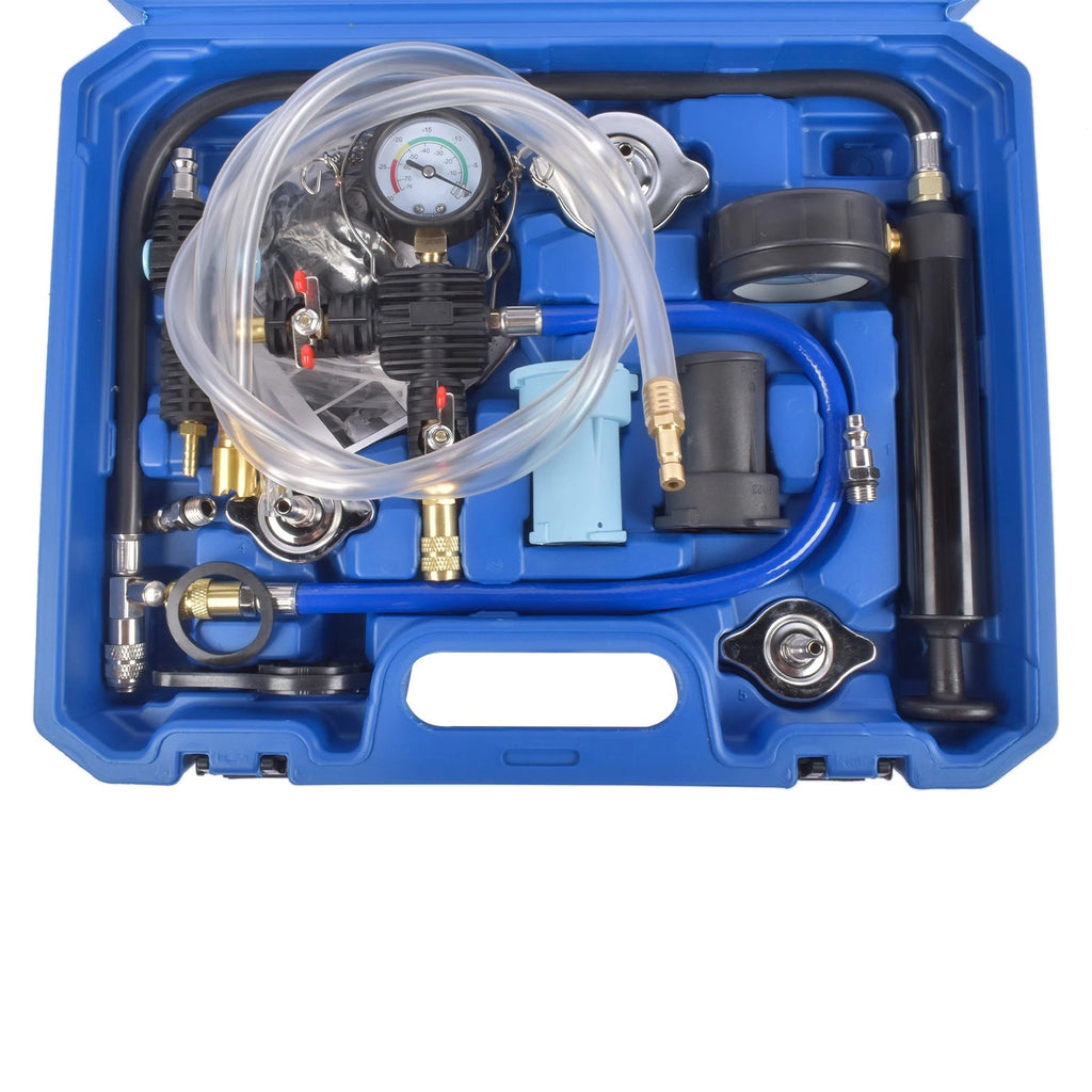 Coolant Pressure Tester Vacuum Refill Kit for Universal Vehicles (31 Adapters)