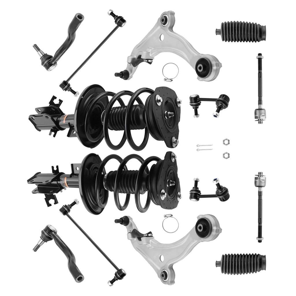 Front Struts + Control Arms Sway Bar Tie Rods For Nissan Maxima 2009 2010-2014