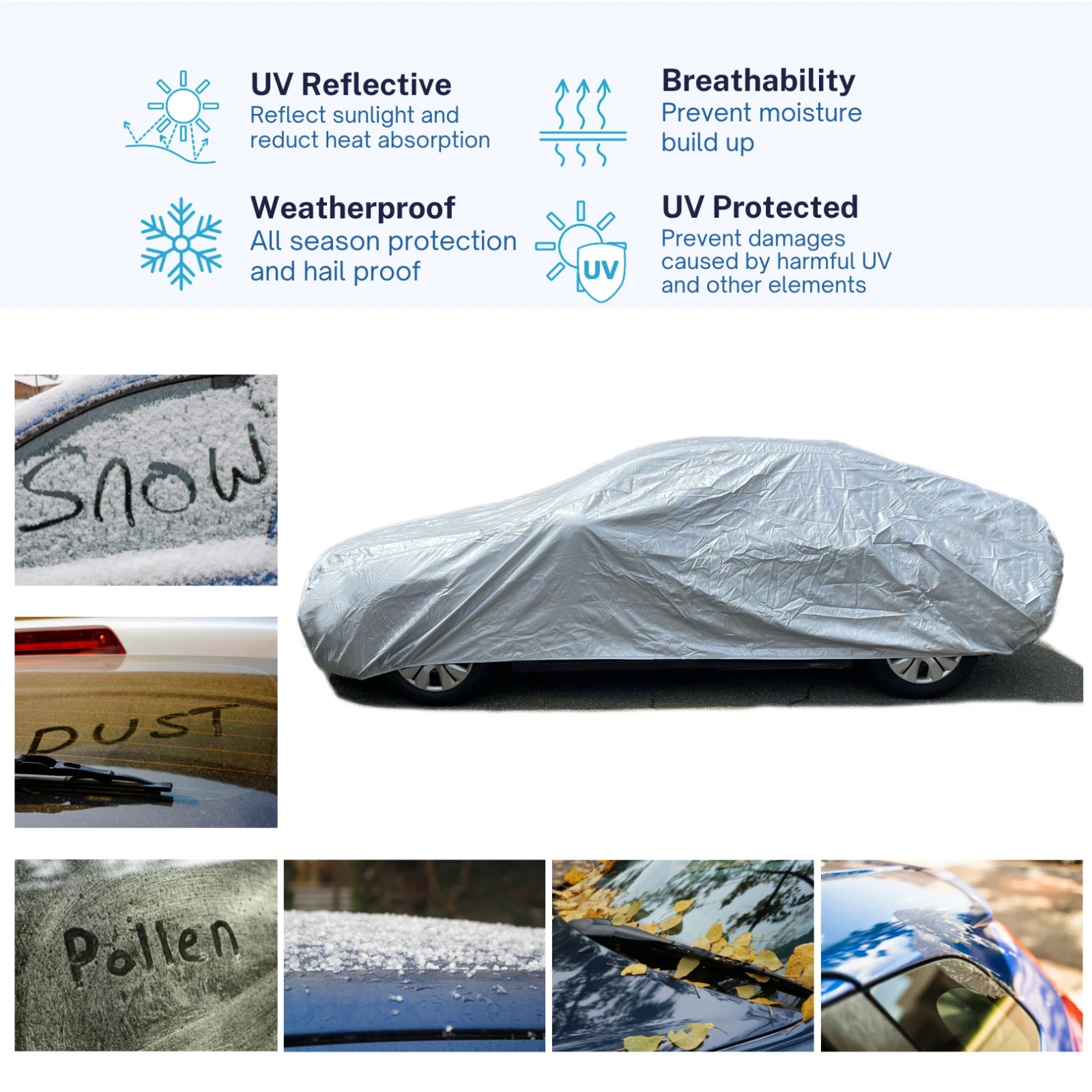 Heavy Duty Waterproof Car Storage Cover for Toyota Corolla Sedan (2000–2019)