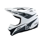 Mototown AR1 Helmet for Motorcycle Racing (Medium, Glossy White/Grey/Black)