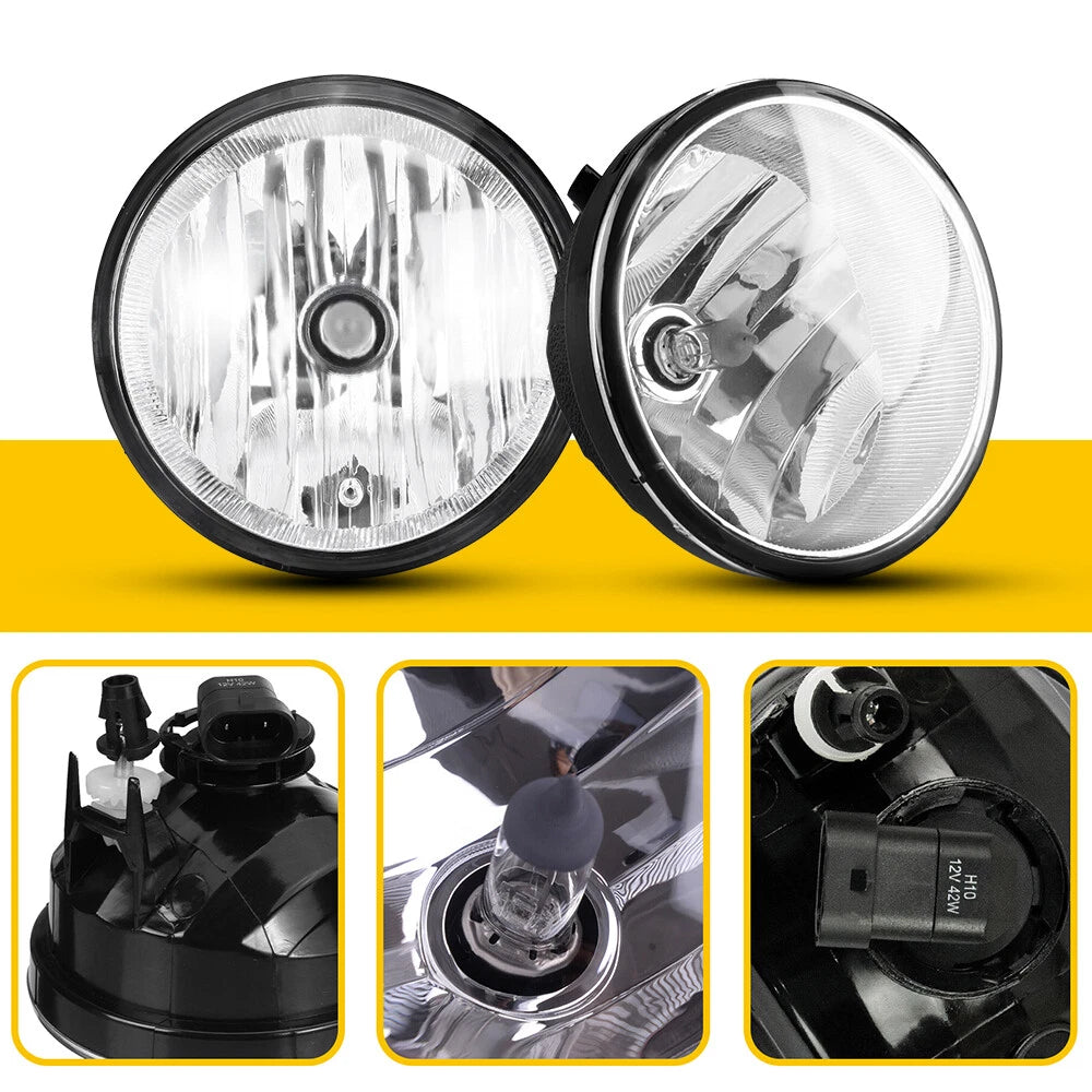 Front Bumper Fog Lights for Toyota Tacoma (2005–2011) Clear Lens