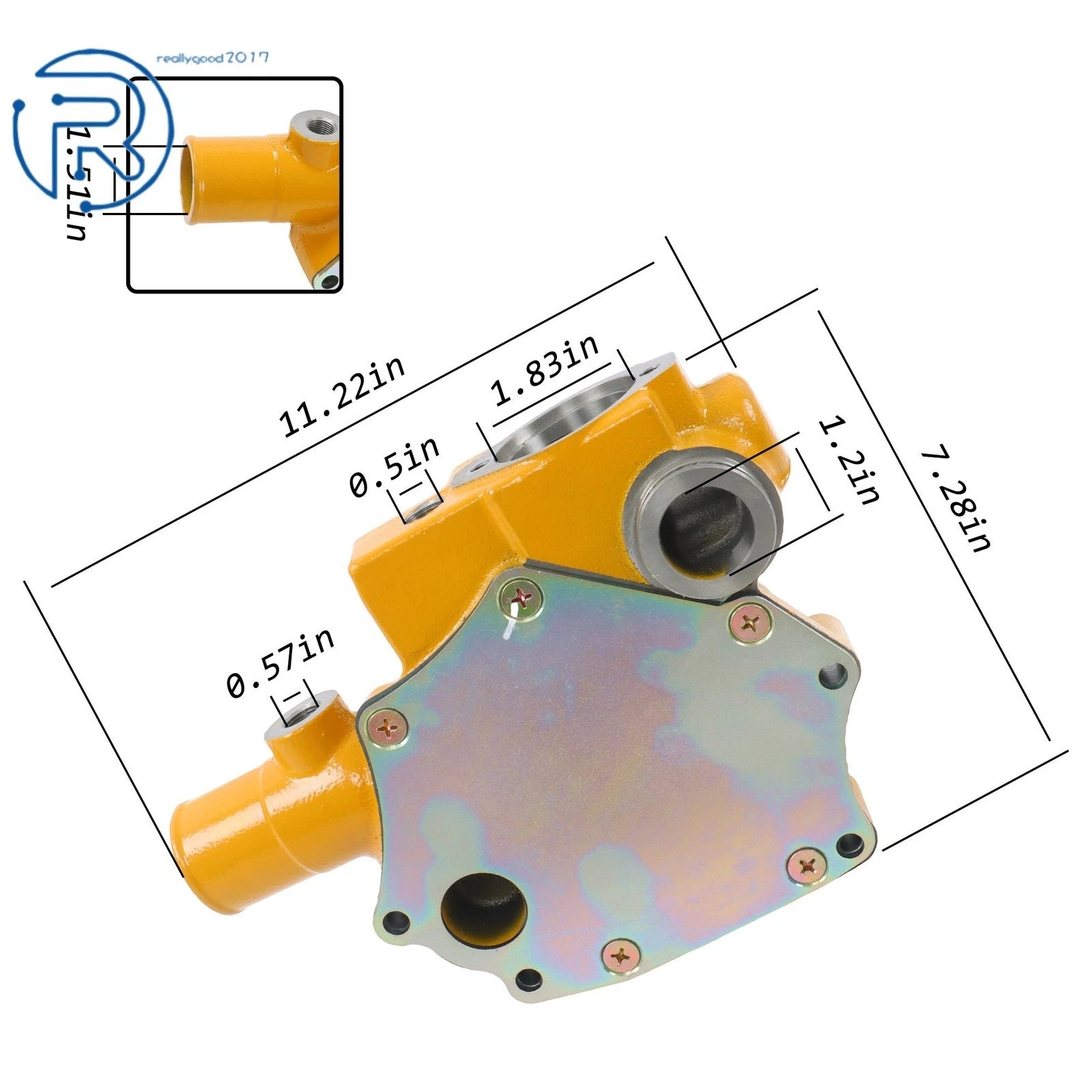 Water Pump for Komatsu PC220-5, PC210-5 (4D95) 6206-611101, 6206-611104, 6206-611103
