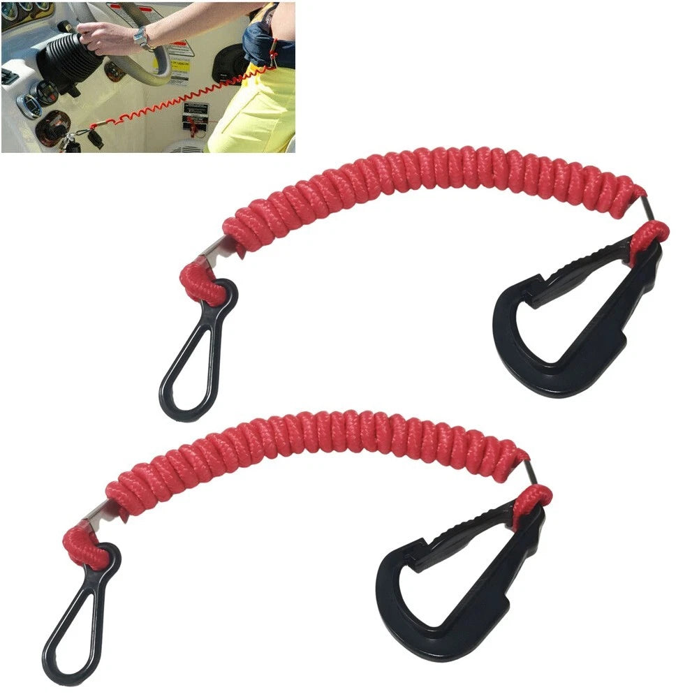 Nylon Coiled Lanyard for Mercury Mercruiser