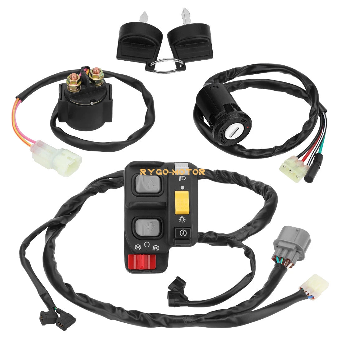 Handlebar Key Starter Relay Switch Kit for Honda Recon 250 ES TRX250TE (2007–2020)
