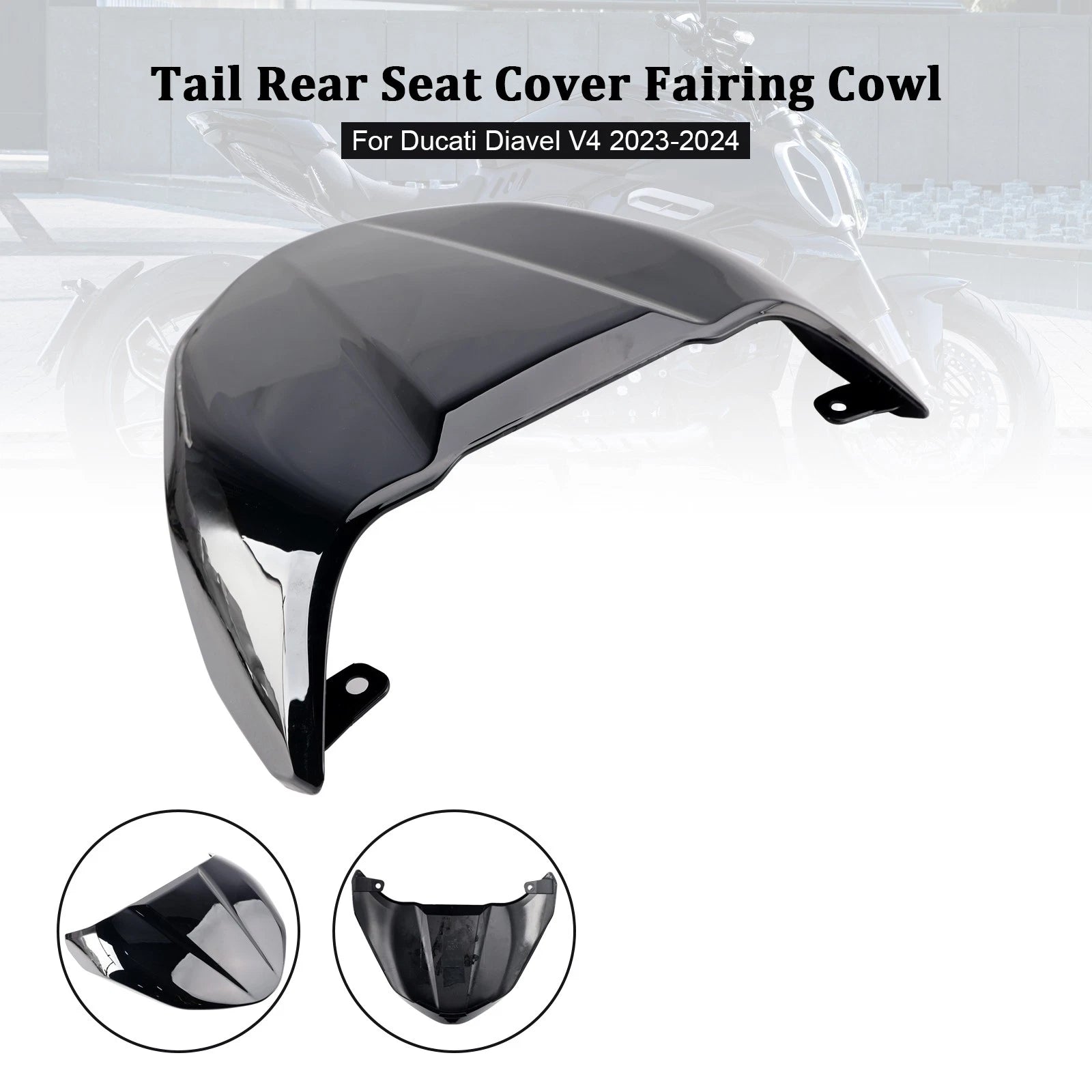 Rear Seat Cover Fairing for Ducati Diavel V4 (2023–2024) Black