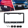 Outdoor Geometric Mountain Range Landscape Design License Plate Frame for Tag Holder (—–—)
