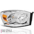 Passenger Side Headlight for Dodge Ram (2007–2010) Chrome