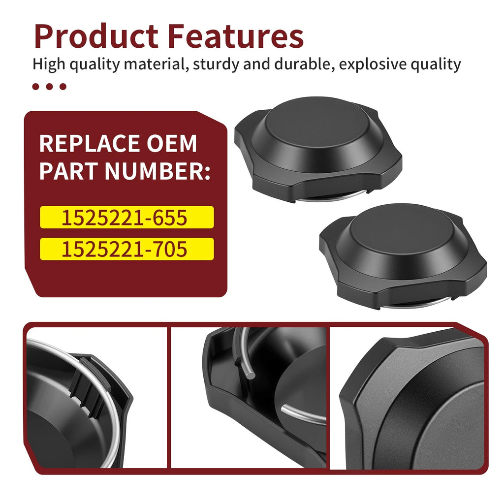 2 Center Hub Wheel Caps for Polaris RZR XP 1000 / XP 4 1000 (2024–2025) 1525221-655