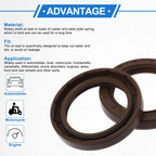 2X Oil Seal Rotary Shaft Seal FKM Rubber 50x70x10mm for Various Models