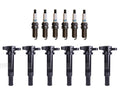Set of 6 Ignition Coils & Iridium TT Spark Plugs for Kia Hyundai 2.7L V6