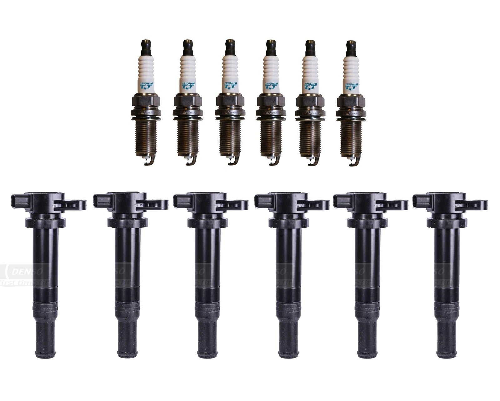 Set of 6 Ignition Coils & Iridium TT Spark Plugs for Kia Hyundai 2.7L V6