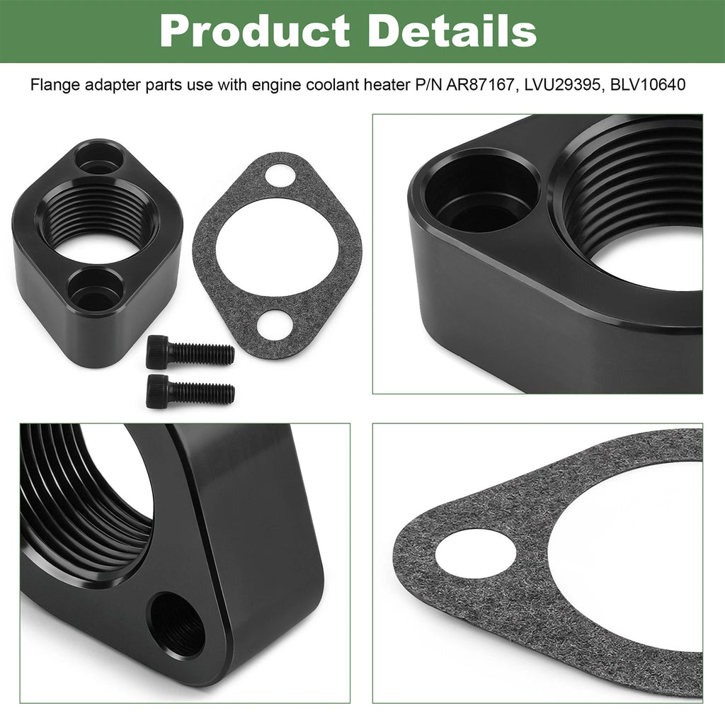 Block Heater Adapter Kit AM134805 for John Deere 1025R 2025R 2032R 2038R (2015–2023)
