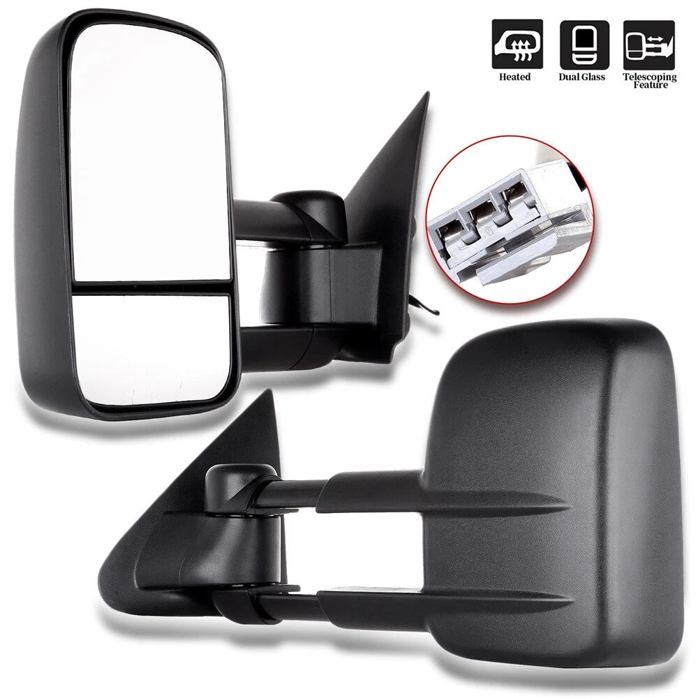 Set of 2 Towing Mirrors for Ford F150 (1997–2003) Black