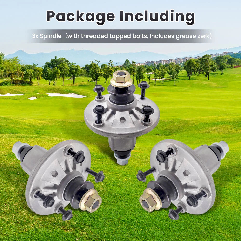 3X Mower Mandrel Spindle Assembly for John Deere (GY20962, GY21098) 42" 48"