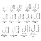 40PCS Carp Cage Hook Set Spring Design Size 5#-16# for Coarse Fishing