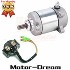Starter & Relay Solenoid for Honda TRX250 Sportrax 250 (2001–2008) Fourtrax Recon (1997–2001)