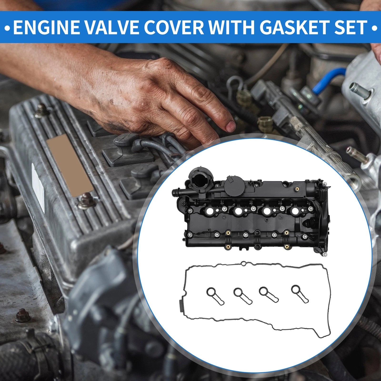 Front Engine Valve Cover with Gasket No. 11128508570 for BMW X3 (2008–2010)