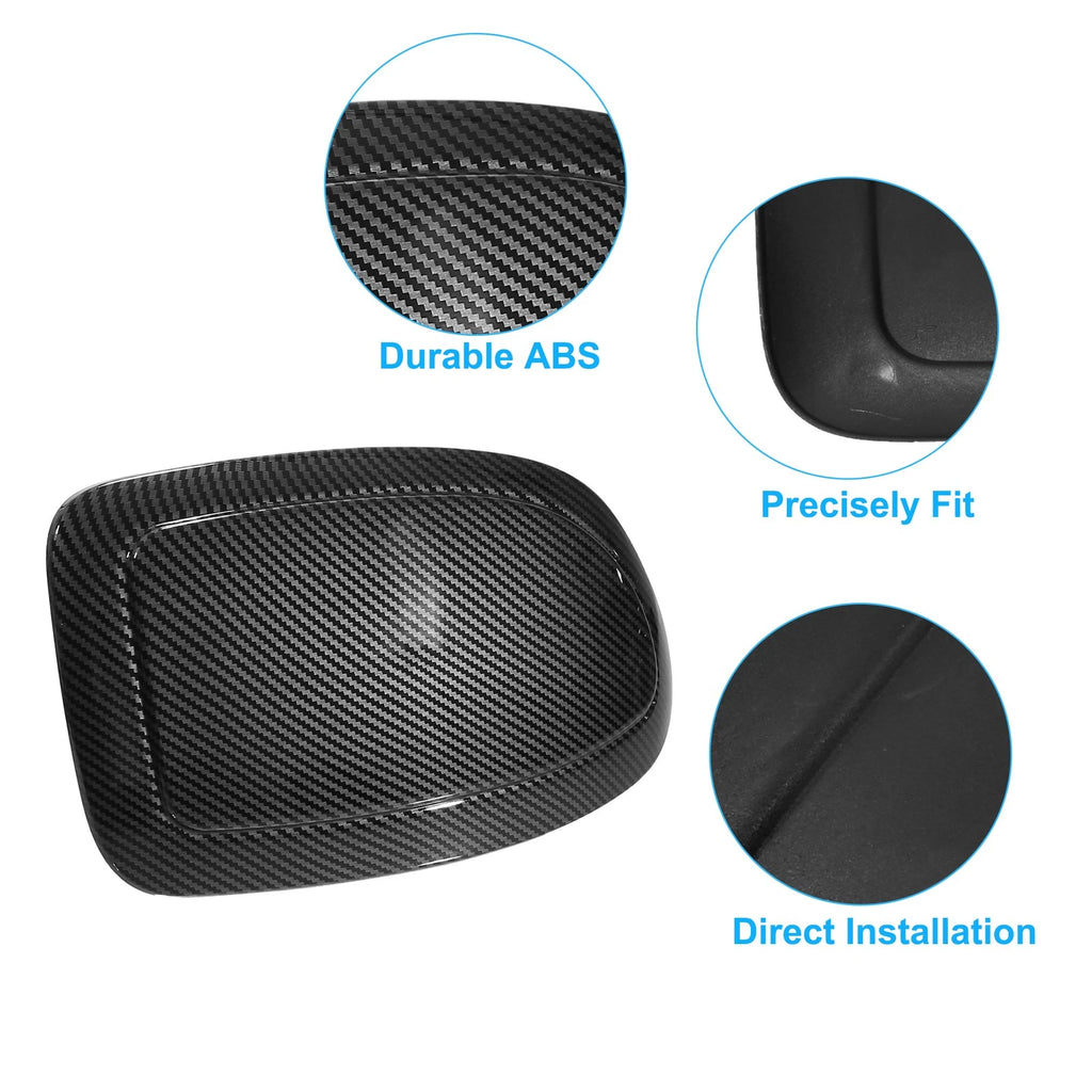1 Pair Rearview Mirror Cap for GMC Yukon (2015–2023) Carbon Fiber Black